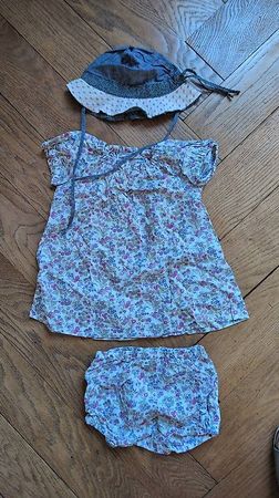 Sommer-Set blumiges Röckli ca. 74