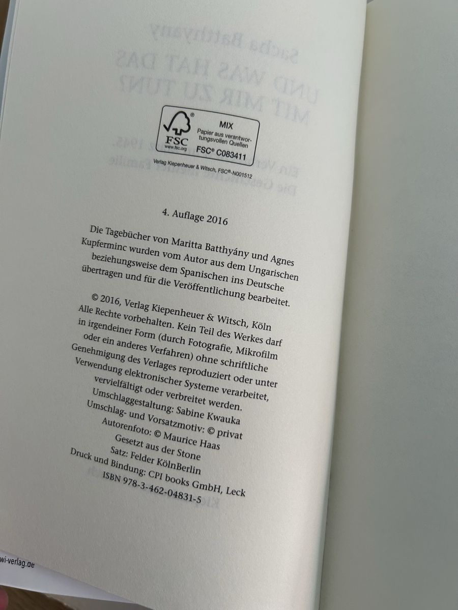 Libri: Und was hat das mit mir zu tun? Sacha Batthyany – Usato da Bern venduto da kat_sm88 3
