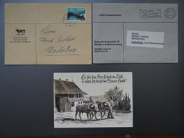 Kleines Lot Landwirtschaft Briefe + Mitgliedskarte 1946