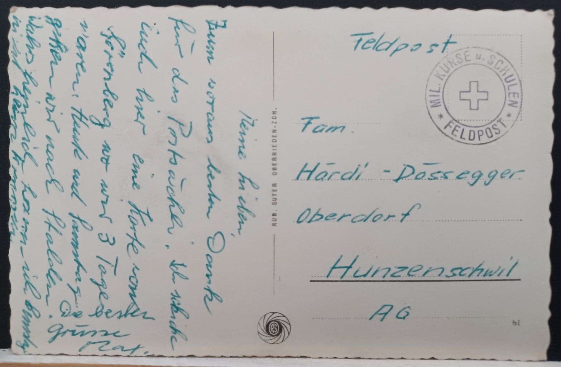 Cartoline postali: LU, Sörenberg mit Schrattenfluh, Feldpost – Usato da Aarau Rohr venduto da mgvw 2