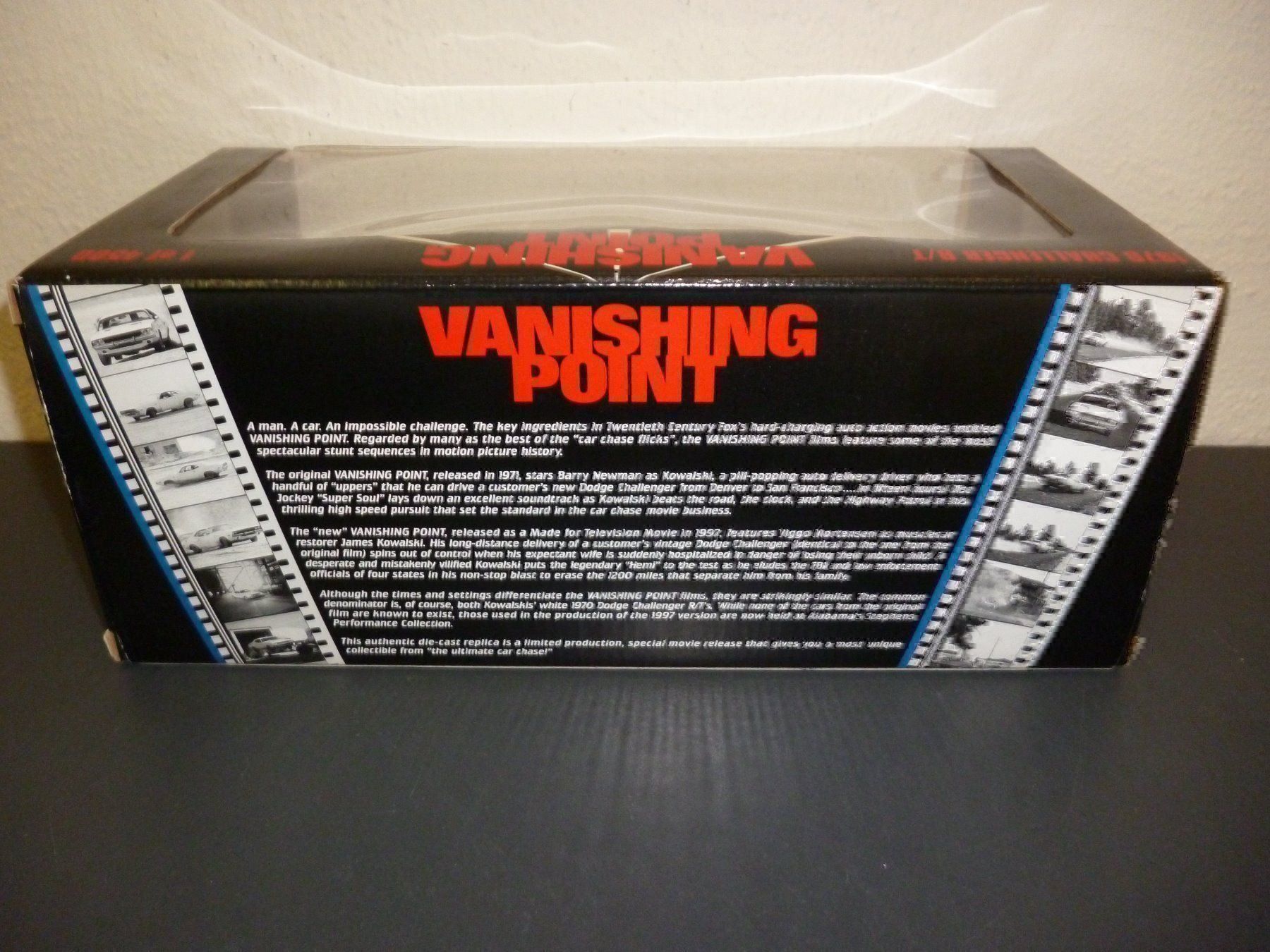 Dodge Modellini d'auto: Dodge Challenger "Vanishing-Point" 1:18 – Nuovo e nell'imballaggio originale da Niederwil SG venduto da Kaicorner03 2