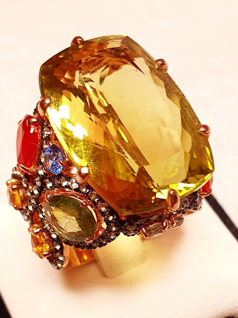 Anelli: Ring mit Citrin, Saphir, Granat, Topas – Nuovo (secondo la descrizione) da Zürich venduto da adriben 1