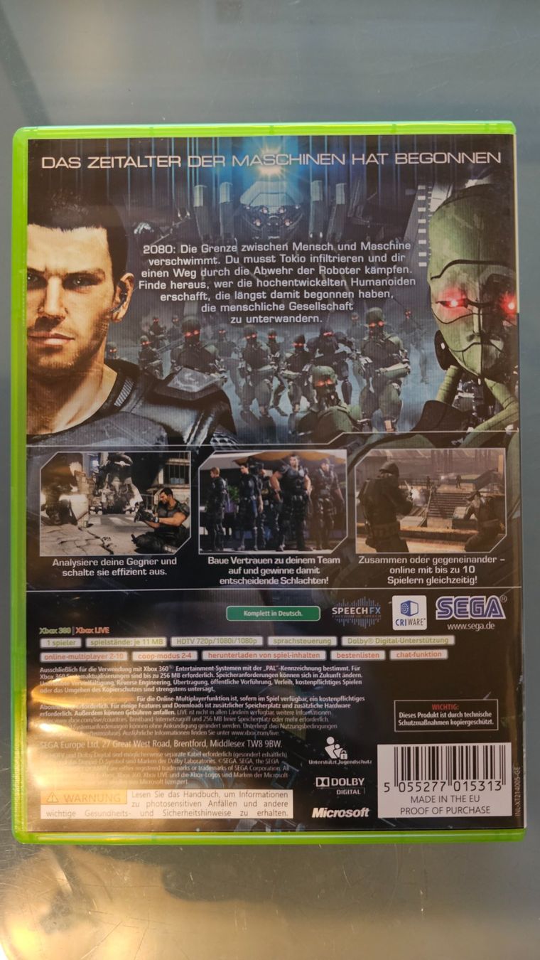 Giochi: Binary Domain Xbox 360 USK 16 Top Zustand – Usato da Koppigen venduto da Kellerfundsachen 2