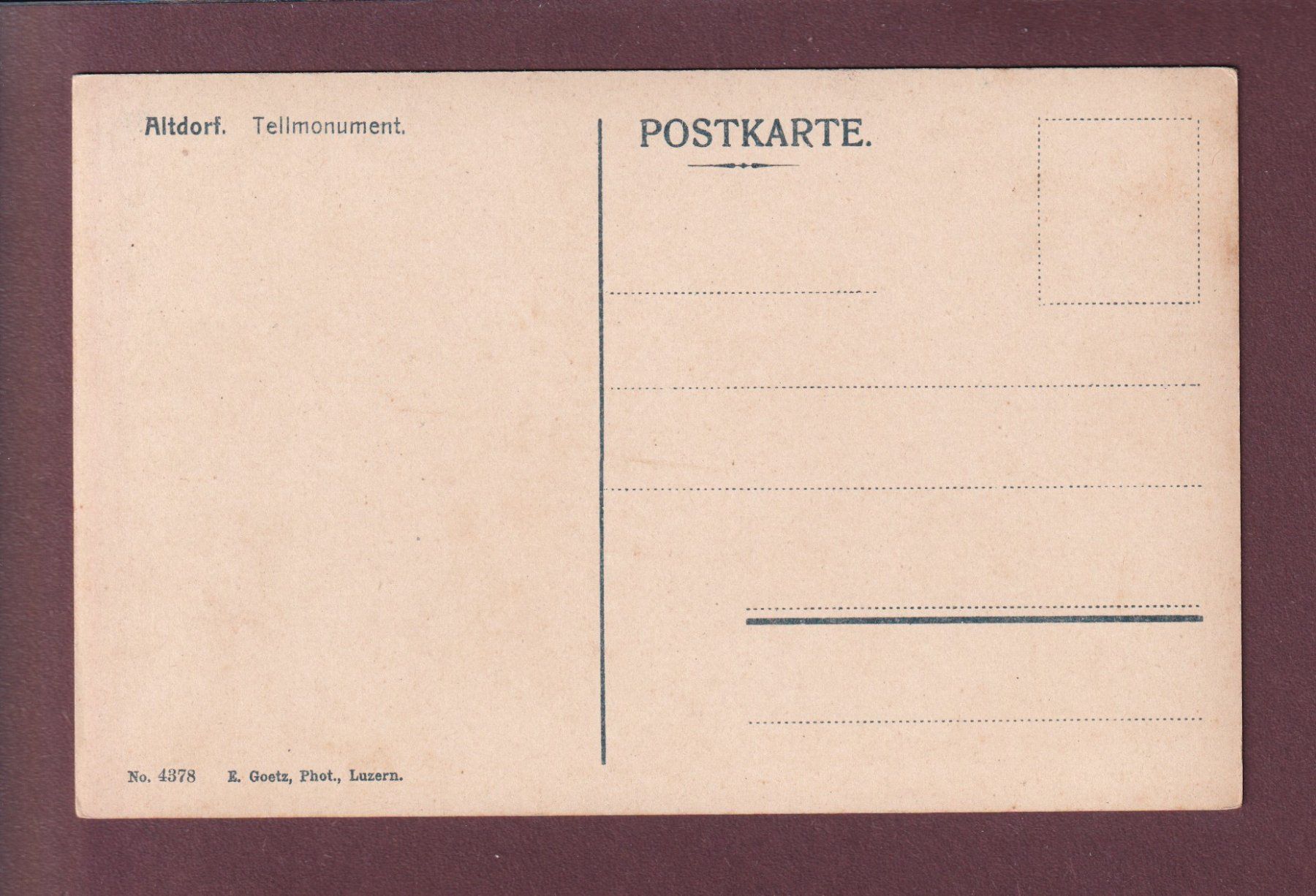Cartoline postali: ALTDORF - Tellmonument – Usato da Pully venduto da nicecards 1
