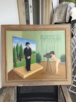 Tableau photographe peinture huile 60x50