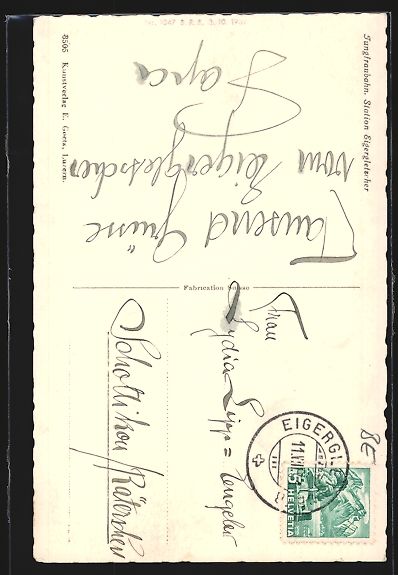 Cartes postales: Eigergletscher, Jungfraubahn, Panorama – D'occasion à Berlin par bartko-reher 1