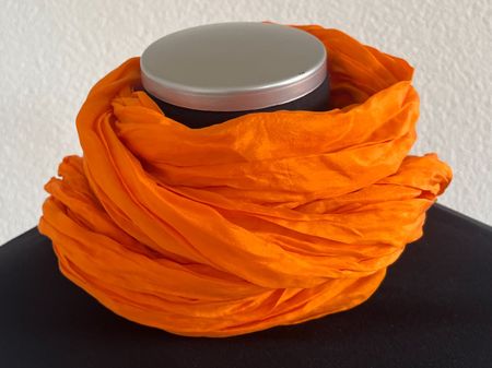 Colora Schal, 100% Seide, Grellorange, NEU