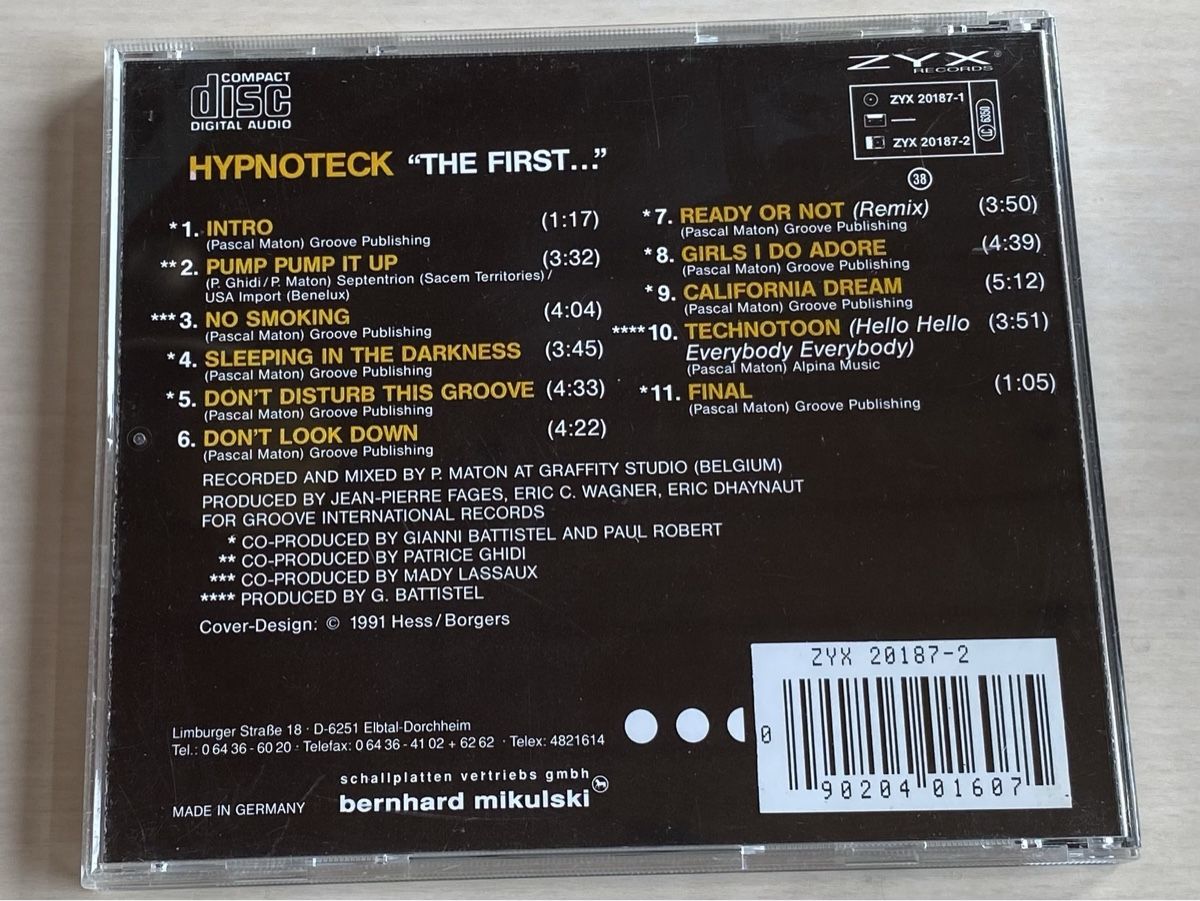 CDs: Hypnoteck The First... CD – Gebraucht aus Oberried Brienz von Chyara 1