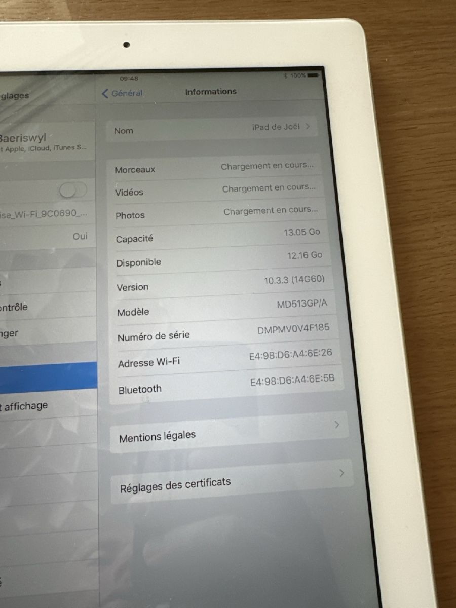 Apple Tablet PC: Tablette Apple iPad 4 16Go Wi-Fi blanc – Gebraucht aus Murten von jbaeris 2