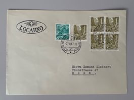 1947 Landsch. Bilder Nr. 201 im 4erBlock + 201/202