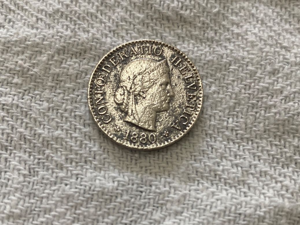 Tutti le monete: 5 centimes/rappen 1880 – Usato da Nyon venduto da Ilmi09