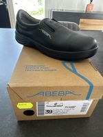 Chaussures de travail ABBA, cuir noir, taille 39, neuves