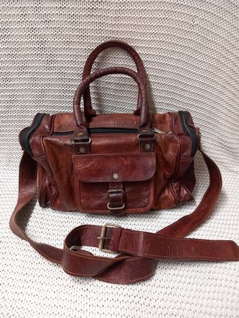 Gusti Ledertasche, echtes Leder, Vintage