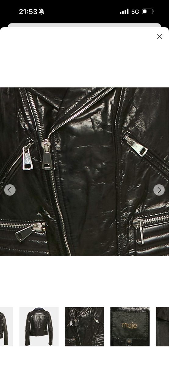 Maje Giacche: Maje Leather Jacket, new with tags, size 36 – Nuovo e nell'imballaggio originale da Zürich venduto da EShopping81 8