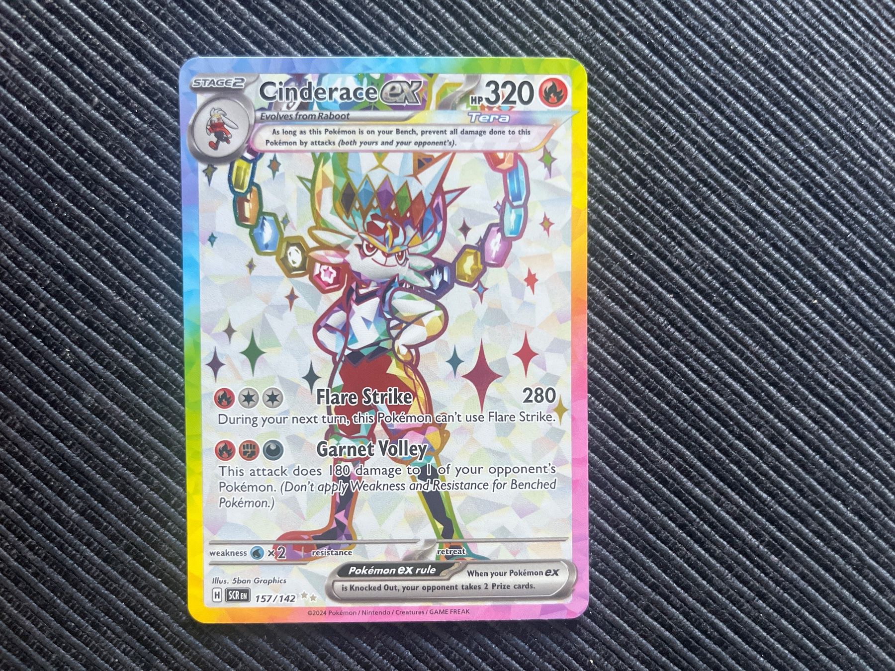 Pokémon Sammelbilder & Trading cards: Pokemon Cinderace EX Tera Stellar crown near mint – Neu (gemäss Beschreibung) aus Wabern von Collectfun
