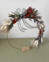 Handmade Trockenblumenkranz auf Metallring  Unikat 