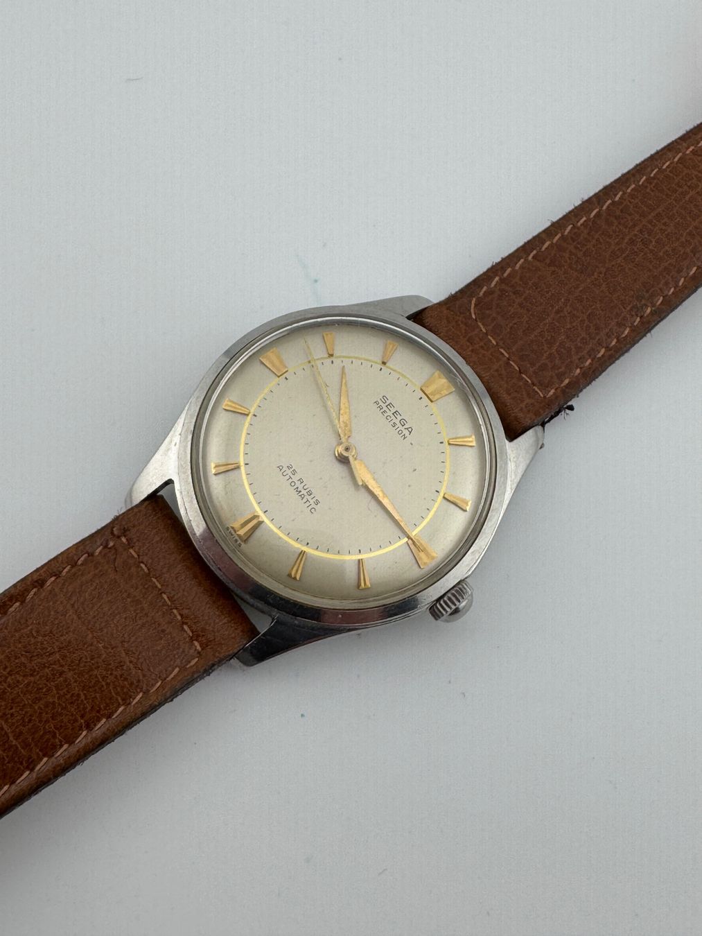 Swiss Orologi: Seega Precision Automatic tres rare herrenuhr gross – Usato da Biel/Bienne venduto da upi_7vwn 1