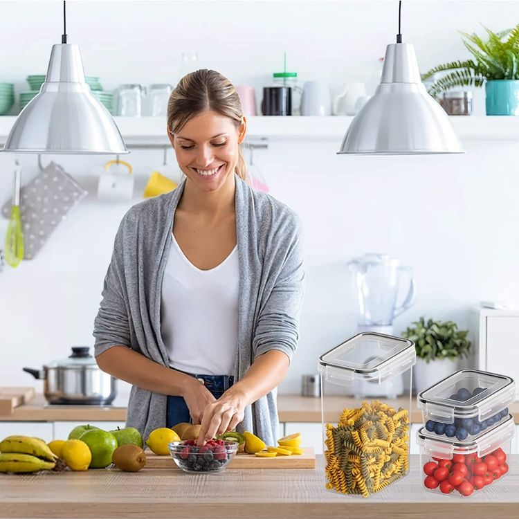 Vorratsdosen 6er Set Von SUSTANIA - Rechteckig Mit Deckel, Made In EU