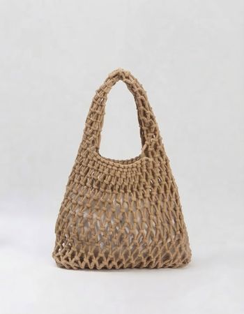 Netztasche Makramee beige handgefertigt