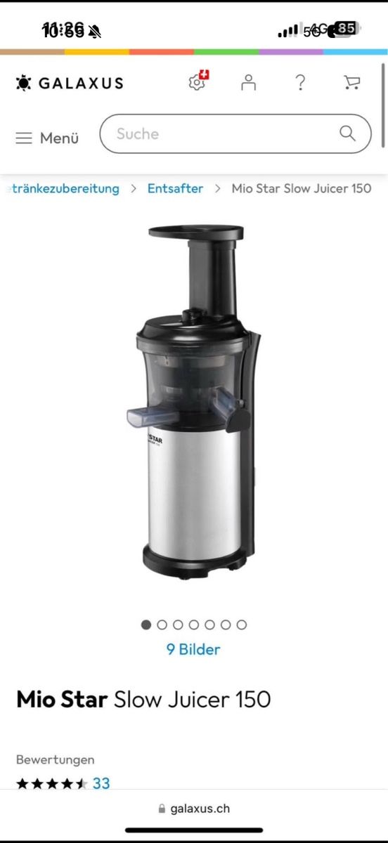 Mio Star Elettrodomestici da cucina: Mio Star Slow Juicer 150 Entsafter – Usato da Zürich venduto da valmirbushati