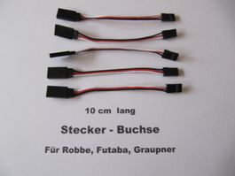 Modellbau, Servoverlängerungskabel Stecker-Buchse  5 x 10 cm