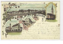 28.8.1899Farb-Litho/4Bilder Gruss MünsterlingenTG/sofortkauf