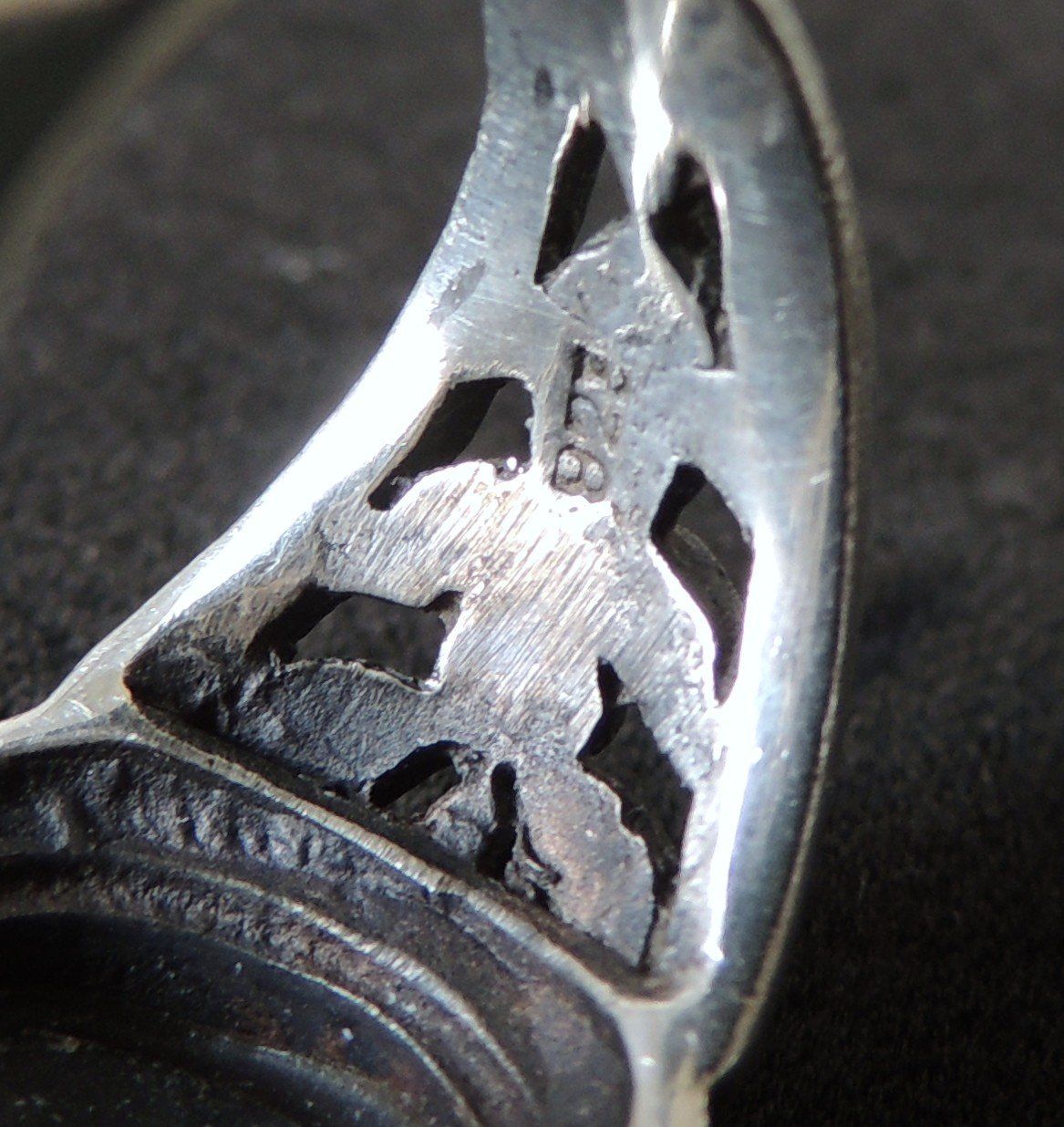 Anelli: Silber 925 Fingerring mit Gagat und Markasit – Usato da Waldenburg venduto da schaller707 6