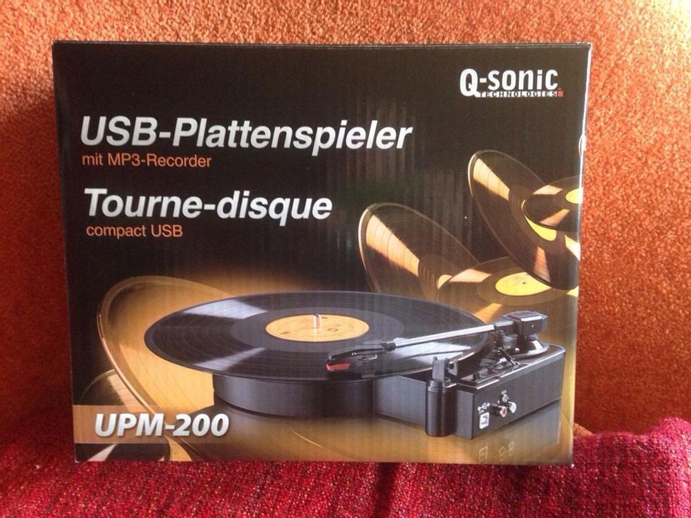 Q-Sonic tourne-disque Lecteur Cassette USB & enregistreur MP3