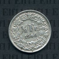 CHF___0.50 1946 Abart (gleichstehend) ss+ 50 Rappen