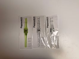 Pappwatch Uhren Set 3 Stck neu ovp