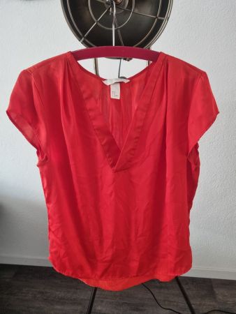 Leichte Bluse, H&M, kräftiges Rot, Gr. 36