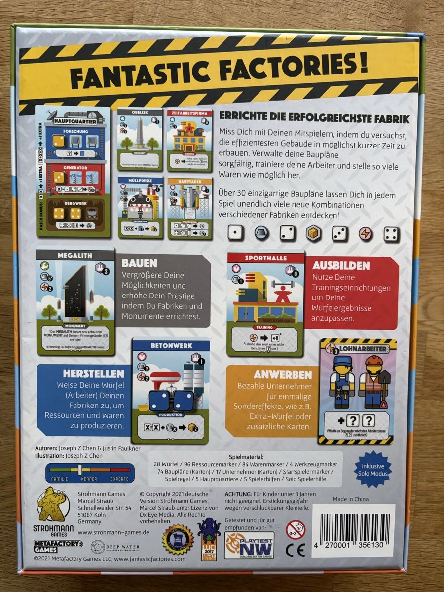 Giochi: Fantastic Factories (DE) – Usato da Meilen venduto da VonThomas 1