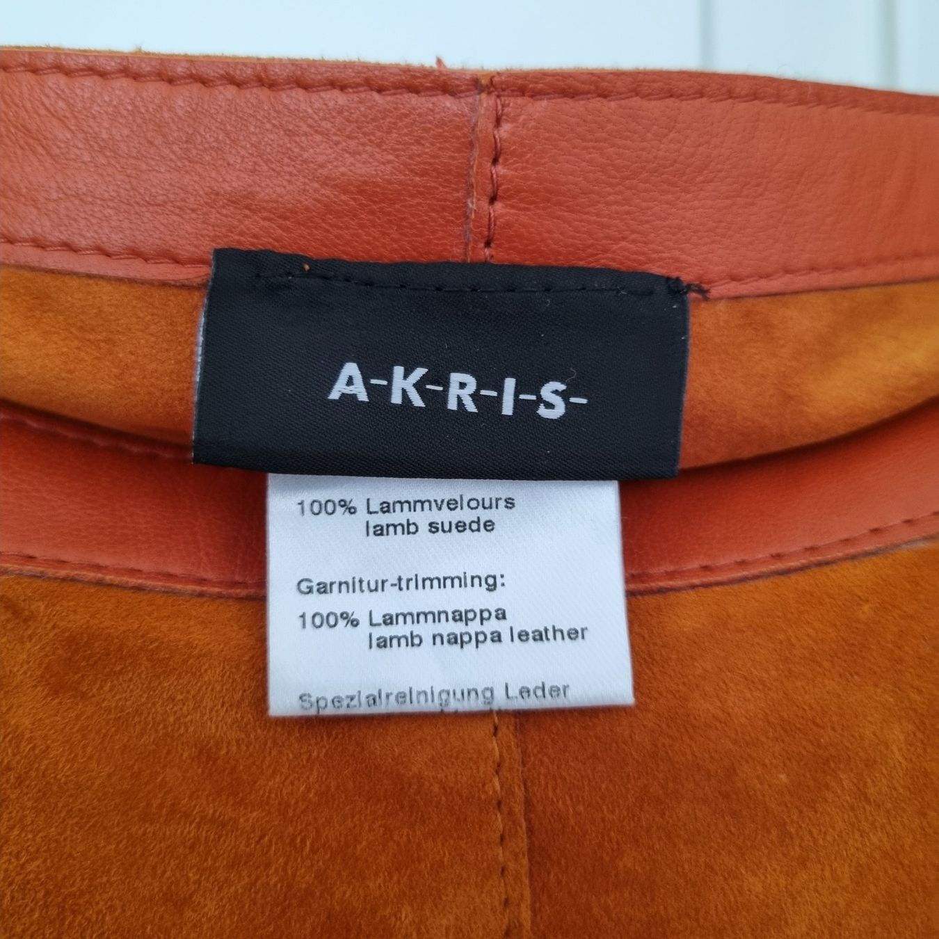 Tuniche: Akris Tunika Lammvelours kupferorange – Usato da St. Gallen venduto da Almarion 2