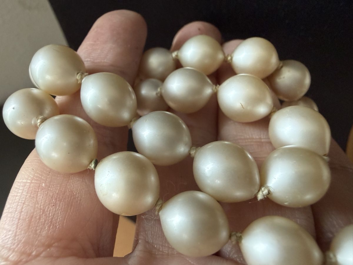 Catenine: Vintage Halskette mit undurchsichtigen Perlen – Usato da Lamone venduto da LaCantinaMagica 3