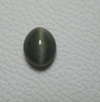 Quarz Katzenauge 6,2ct Weiß Oval Cabochon