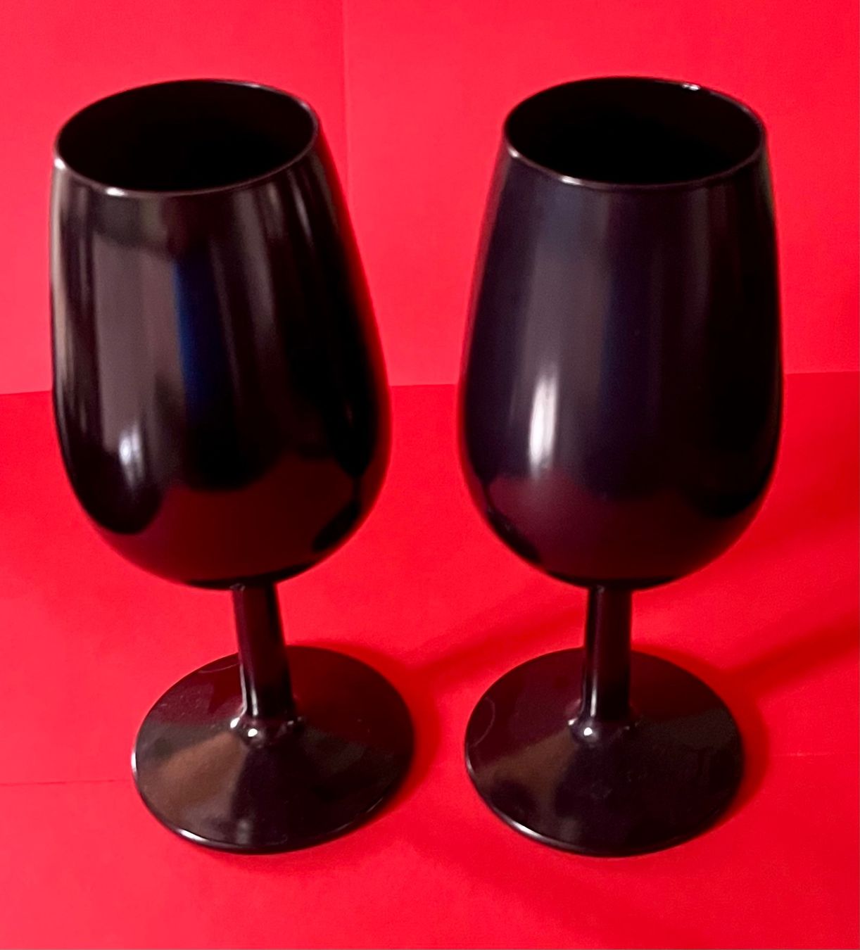 Bicchieri: Weingläser / 2 schwarze Blind-Degustationsgläser – Usato da Uffikon venduto da san123day 4