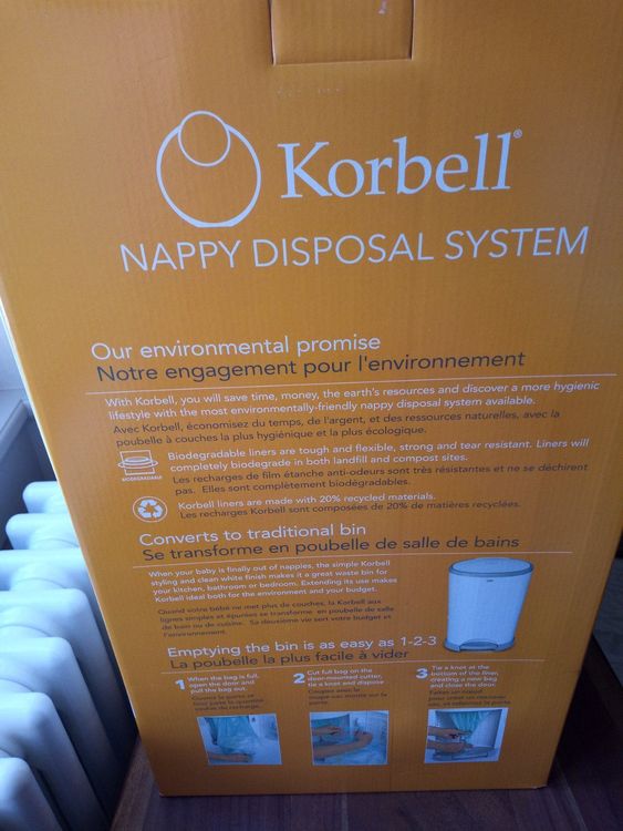 Korbell Nappy disposal system 16l Windeleimer NEU