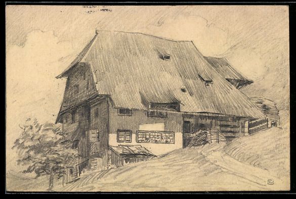 Cartoline postali: Handgemalt sign. E. Langenbach: Karlsruh – Usato da Berlin venduto da bartko-reher