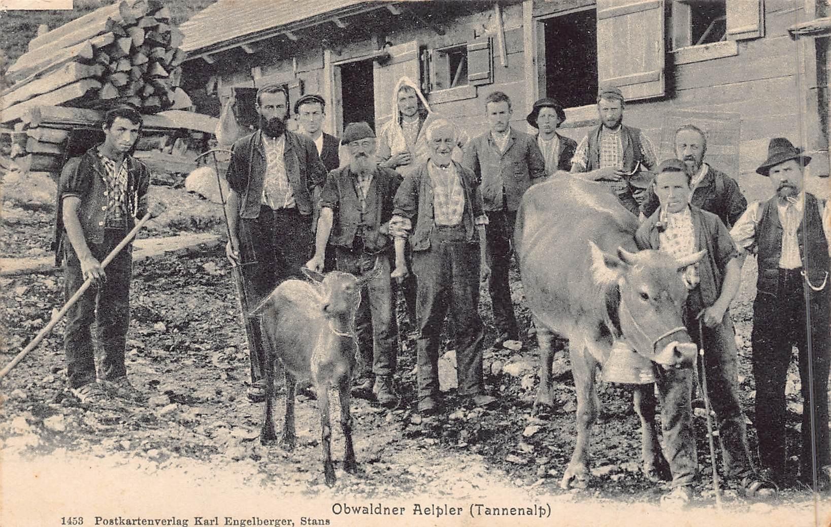 Cartoline postali: Tannenalp Obwaldner  Aelpler – Usato da Bichelsee venduto da Gloeckner