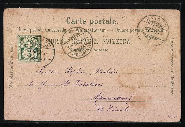 Cartes postales: Litho Heiden, Ortsansicht aus der Vogels – D'occasion à Berlin par bartko-reher 1