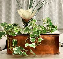 Kupfer Becken Deckel gelocht Jardinière rechteckig Dekoratio