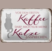 🔥 KAFFEE & KATZEN Blechschild 🎀 12x18cm OVP 🔥