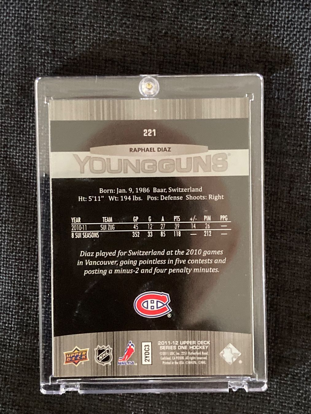 NHL Sammelbilder & Trading cards: NHL Raphael Diaz Montreal Canadians Plakette – Neu und originalverpackt aus Reinach BL von RetroGamesSportsMore 2