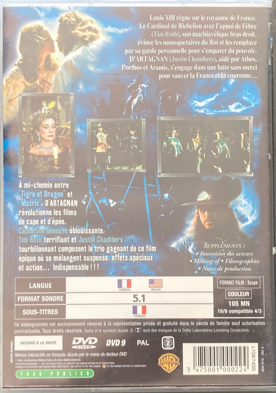Alle DVDs: PETER HYAMS - D'ARTAGNAN – Gebraucht aus Poliez-Pittet von Newtown-Records 1