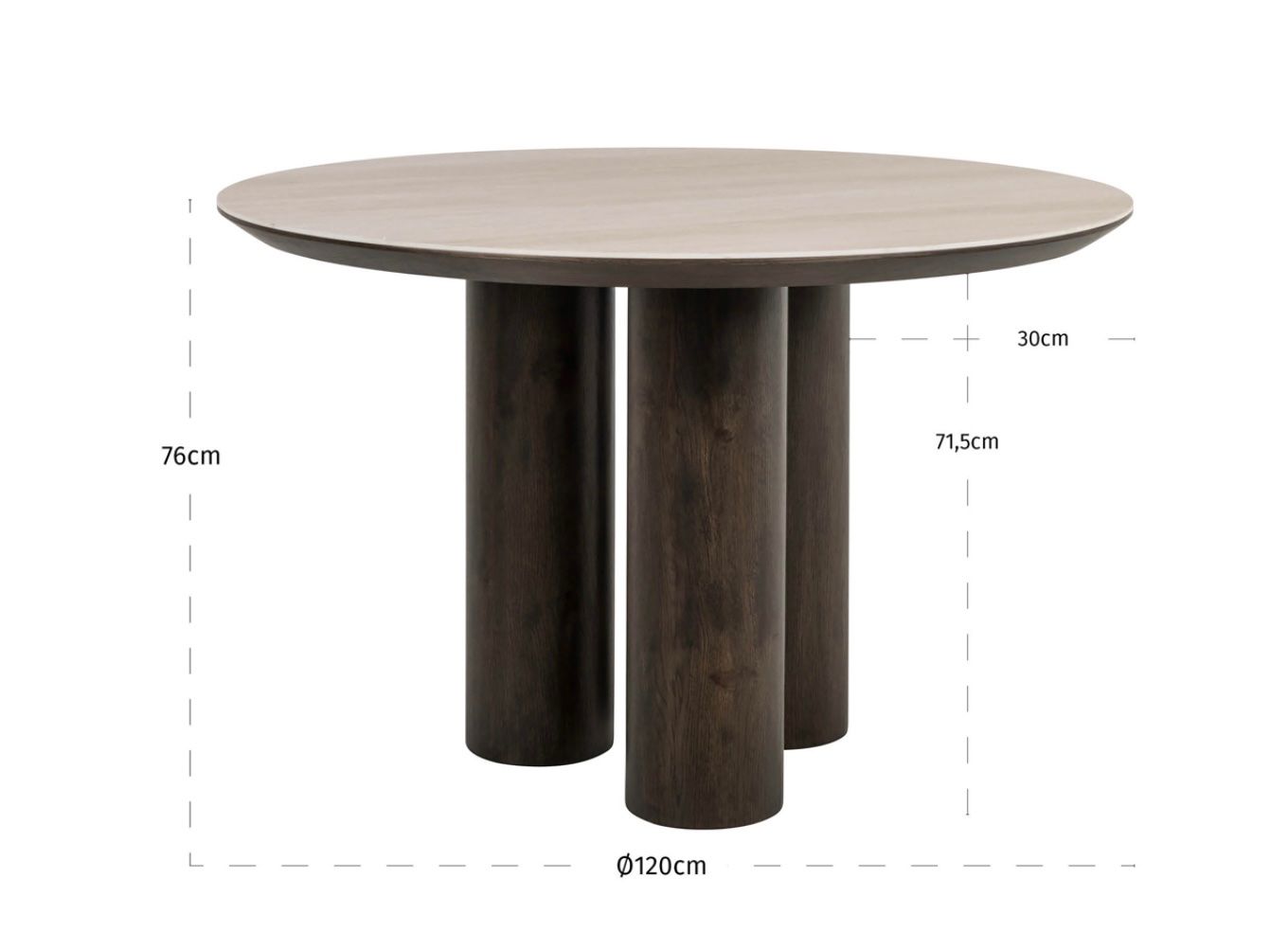 Tavoli: RICHMOND INTERIORS***  Dining table Ritz brown 120Ø – Nuovo e nell'imballaggio originale da Alpnachstad venduto da interioronline 3