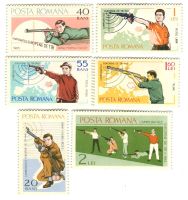 Briefmarken "Sportschiessen". Rumänien.