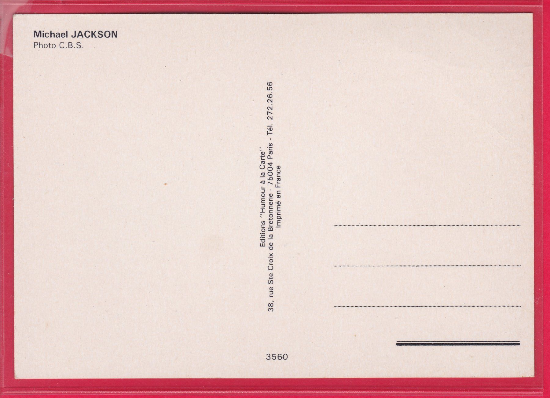 Cartoline postali: MUSIKER MICHAEL JACKSON – Usato da Oberrieden venduto da Gebirgsstelze 1
