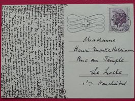 1946 Nr.275 Karte mit Heinrich Pestalozzi +Kronenstempel