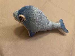 Delphin Stofftier Plüschtier Delfin Glitzer 20 cm Plüsch