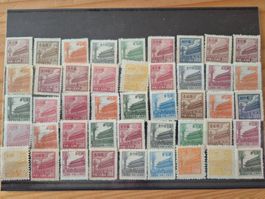China Briefmarken auf STeckkarte CH6 Zustand gemäss Bilder